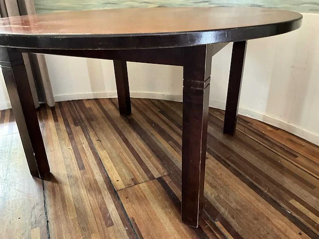 Ronde houten restauranttafel (2x) - afbeelding 4 van  4