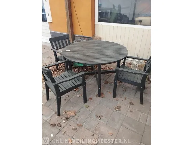 Ronde tafel met 3 stoelen - afbeelding 1 van  1