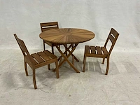 Ronde tuinset met 3 stoelen
