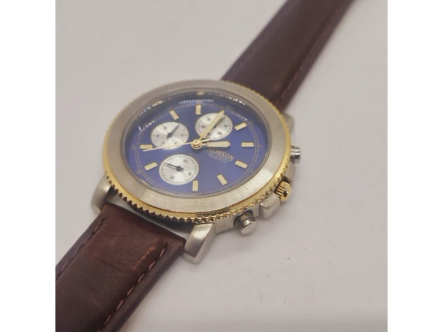 Ronson chronograph two tone herenhorloge - afbeelding 3 van  7
