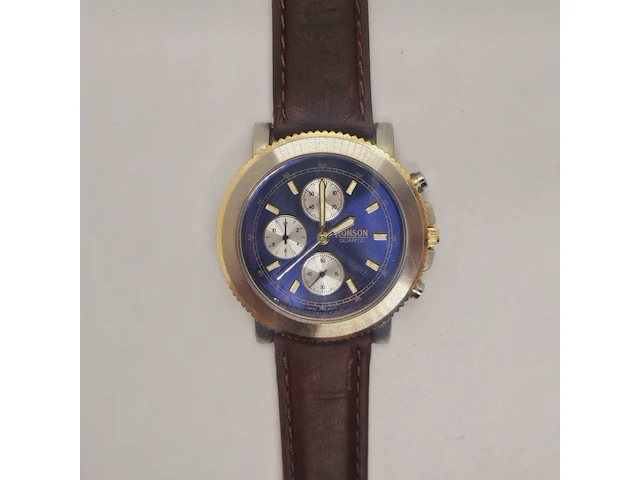 Ronson chronograph two tone herenhorloge - afbeelding 1 van  7