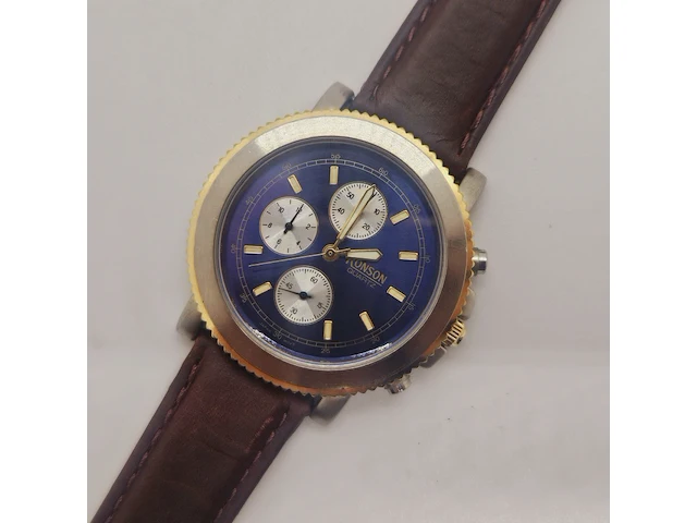 Ronson chronograph two tone herenhorloge - afbeelding 2 van  7