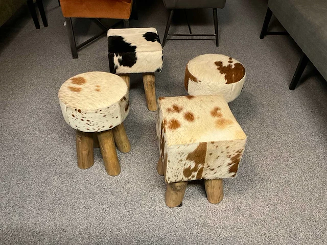 Rood- en zwarte bonte kruk (14x) - afbeelding 1 van  10