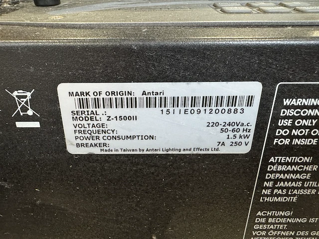 Rookmachine antari, z-1500ii - afbeelding 8 van  9