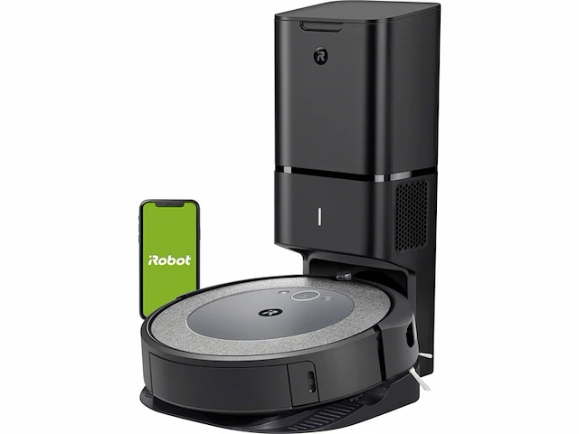 Roomba i455840-robotstofzuiger met wifi-verbinding en met automatische vuilafvoer - met dubbele rubberen borstels voor alle vloertypen zwart - afbeelding 1 van  5