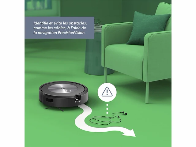 Roomba j7 robotstofzuiger herkent en vermijdt objecten zoals oplaadkabels en sokken smart mapping ideaal voor dierenharen - afbeelding 2 van  6