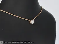 Rose gouden collier met een briljant van 1.00 carat - afbeelding 4 van  7
