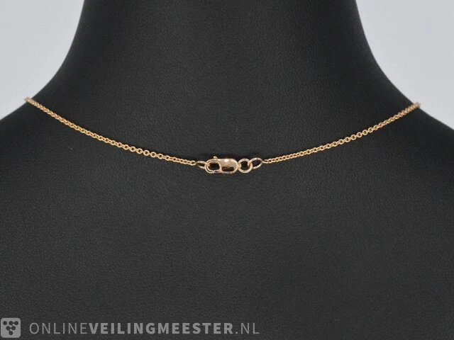 Rose gouden collier met een diamant van 1.00 carat - afbeelding 5 van  6