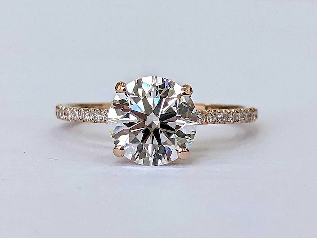 Rose gouden ring met 21 diamanten 2,19 crt. - afbeelding 3 van  9