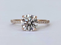 Rose gouden ring met 21 diamanten 2,19 crt. - afbeelding 3 van  9