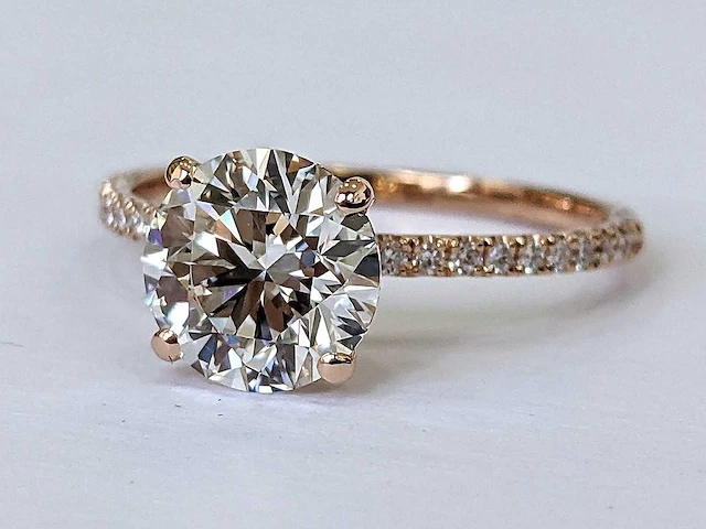 Rose gouden ring met 21 diamanten 2,19 crt. - afbeelding 5 van  9