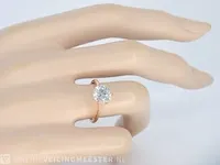 Rose gouden ring met een briljant geslepen diamanten van 3.00 carat - afbeelding 4 van  11
