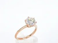Rose gouden ring met een briljant geslepen diamanten van 3.00 carat - afbeelding 6 van  11