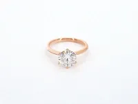 Rose gouden ring met een briljant geslepen diamanten van 3.00 carat - afbeelding 8 van  11