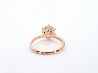 Rose gouden ring met een briljant geslepen diamanten van 3.00 carat - afbeelding 9 van  11