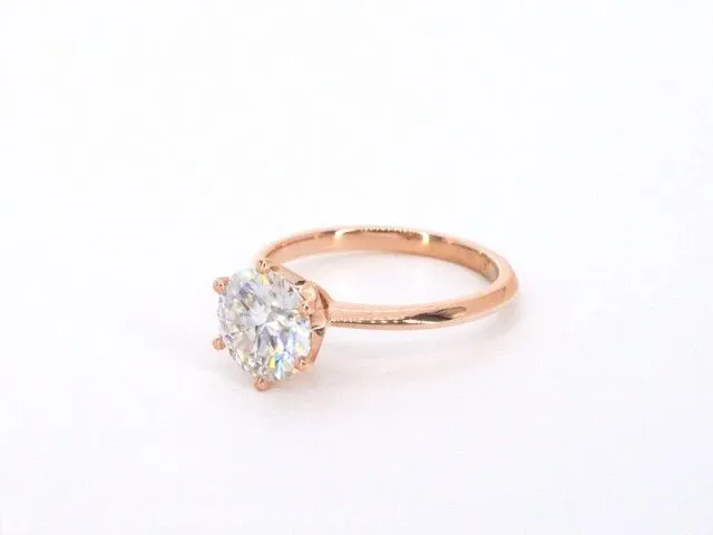 Rose gouden ring met een briljant geslepen diamanten van 3.00 carat - afbeelding 10 van  11