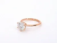 Rose gouden ring met een briljant geslepen diamanten van 3.00 carat - afbeelding 10 van  11