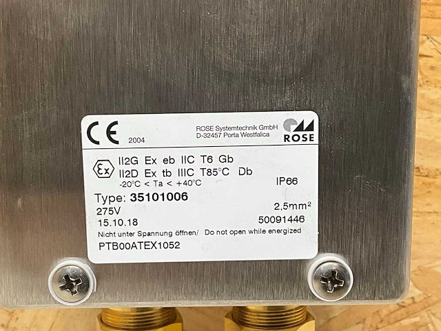 Rose rvs montagedoos met messing wartels (4x) - afbeelding 6 van  6