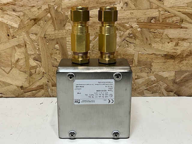 Rose rvs montagedoos met messing wartels - afbeelding 1 van  6