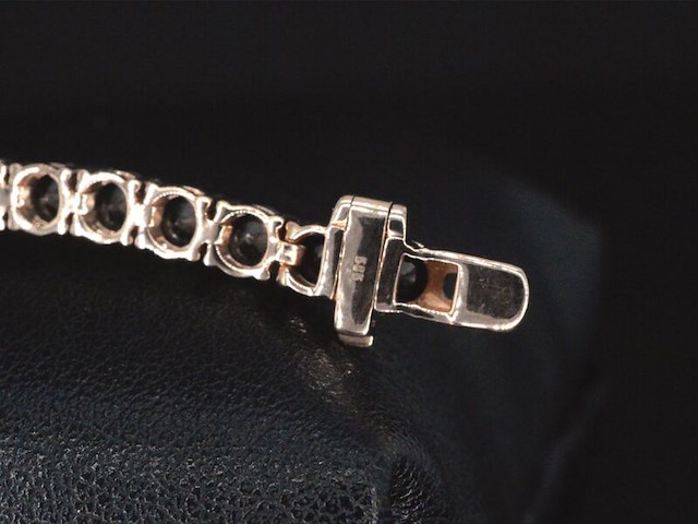 Rosegouden armband met 16.00 carat zwarte briljant geslepen diamanten - afbeelding 9 van  9