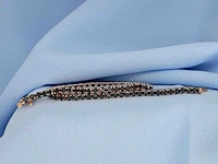 Rosegouden armband met 7.00 carat zwarte briljant geslepen diamanten - afbeelding 1 van  9