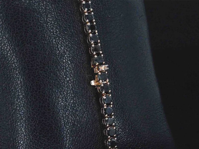 Rosegouden armband met 7.00 carat zwarte briljant geslepen diamanten - afbeelding 6 van  9