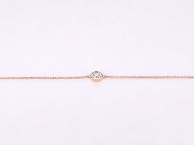 Rosegouden armband met diamant 0.10 carat - afbeelding 1 van  5