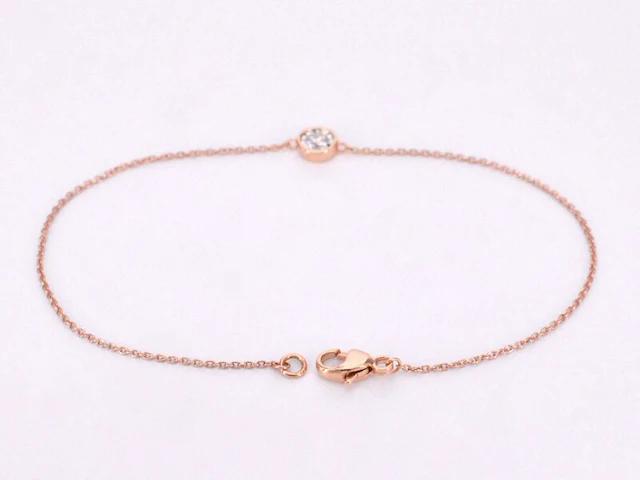 Rosegouden armband met diamant 0.10 carat - afbeelding 3 van  5