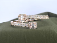 Rosegouden armband met diamanten 14 carat - afbeelding 2 van  12