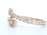 Rosegouden armband met diamanten 14 carat - afbeelding 7 van  12