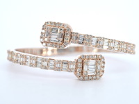 Rosegouden armband met diamanten 14 carat - afbeelding 8 van  12