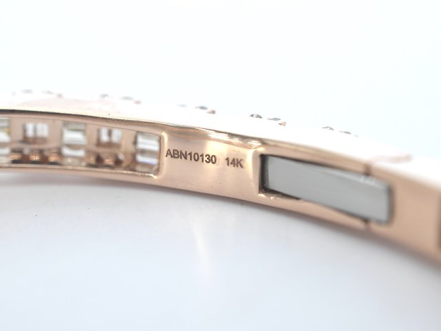 Rosegouden armband met diamanten 14 carat - afbeelding 10 van  12