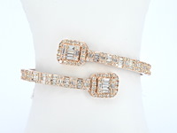 Rosegouden armband met diamanten 14 carat - afbeelding 11 van  12