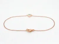 Rosegouden armband met diamanten hartje 0.10 carat - afbeelding 4 van  8