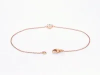 Rosegouden armband met diamanten hartje 0.10 carat - afbeelding 5 van  8