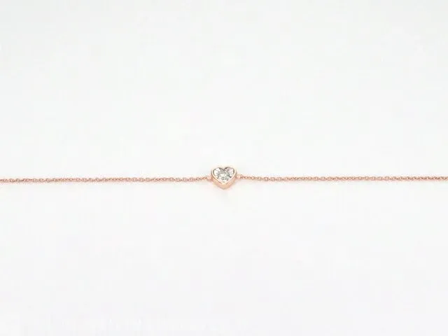 Rosegouden armband met diamanten hartje 0.10 carat - afbeelding 6 van  8