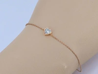 Rosegouden armband met diamanten hartje 0.10 carat - afbeelding 2 van  8