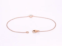 Rosegouden armband met diamanten hartje 0.10 carat - afbeelding 4 van  8