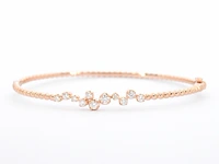 Rosegouden armband met diamanten - afbeelding 1 van  9