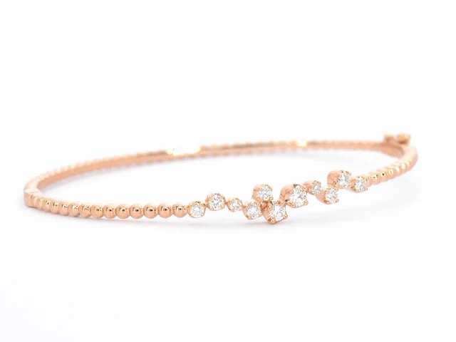 Rosegouden armband met diamanten - afbeelding 3 van  9