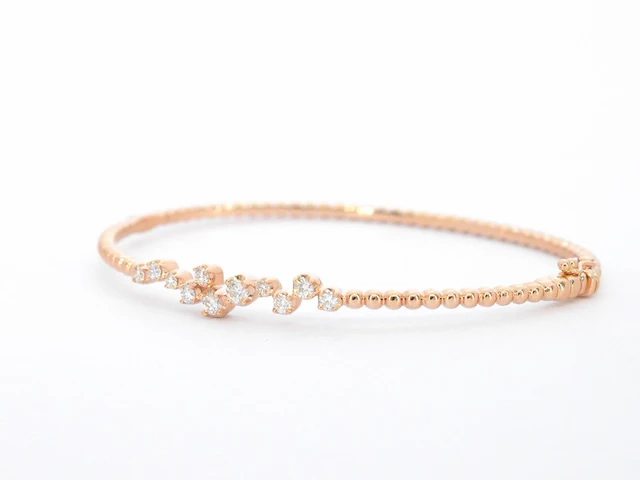Rosegouden armband met diamanten - afbeelding 4 van  9