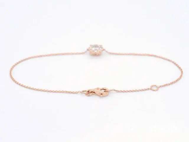 Rosegouden armband met een diamanten bedel - afbeelding 3 van  6