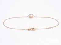 Rosegouden armband met een diamanten bedel - afbeelding 3 van  6