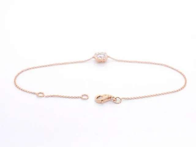 Rosegouden armband met een diamanten bedel - afbeelding 4 van  6