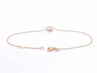 Rosegouden armband met een diamanten bedel - afbeelding 4 van  6