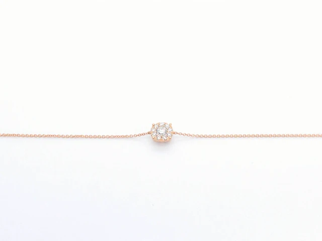 Rosegouden armband met een diamanten bedel - afbeelding 5 van  8