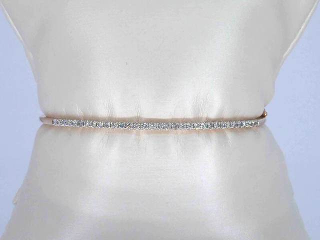 Rosegouden bangle armband met natuurlijke briljant geslepen diamanten - afbeelding 3 van  9