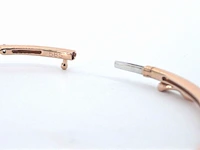 Rosegouden bangle armband met natuurlijke briljant geslepen diamanten - afbeelding 7 van  9