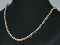 Rosegouden collier met 107 briljant geslepen diamanten - afbeelding 6 van  12