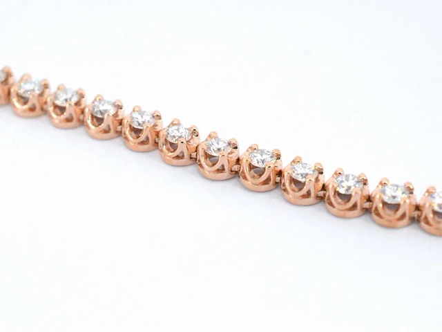 Rosegouden collier met 107 briljant geslepen diamanten - afbeelding 11 van  12